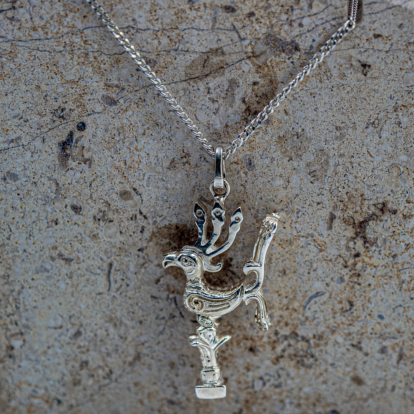 Argentium Sliver Celestial Phoenix Pendant