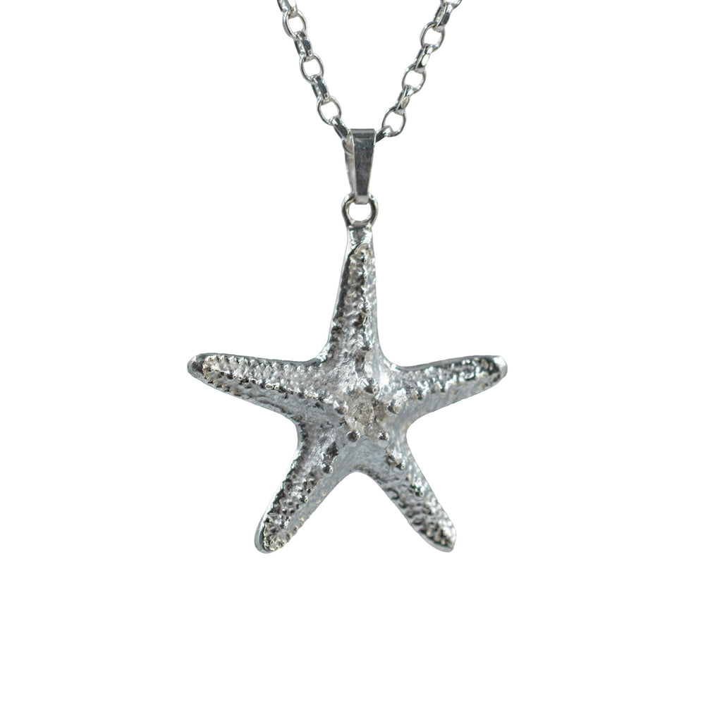 Sculpted Argentium Silver Starfish Pendant