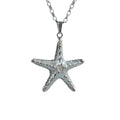 Sculpted Argentium Silver Starfish Pendant
