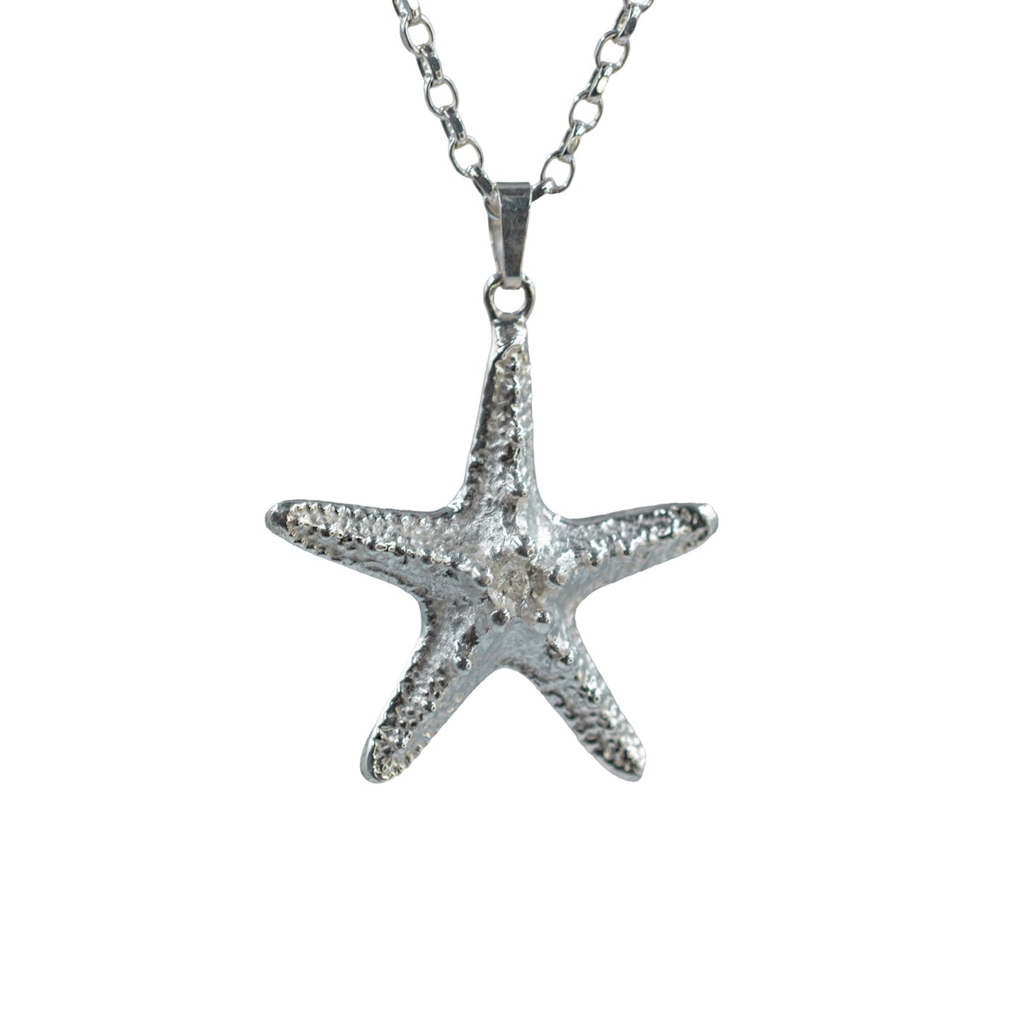 Sculpted Argentium Silver Starfish Pendant