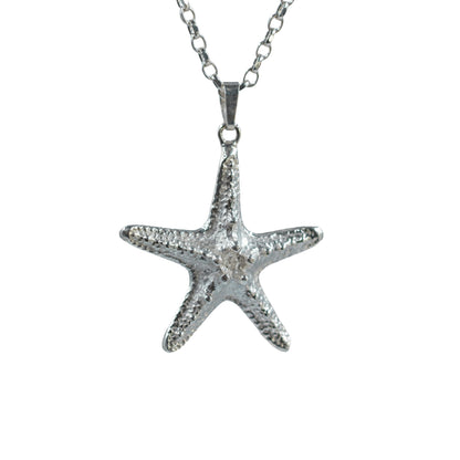 Sculpted Argentium Silver Starfish Pendant