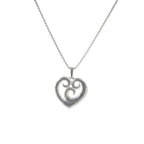 Argentium Silver Eternal Flame Heart Pendant