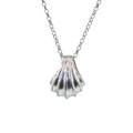 Argentium Silver Scallop Shell Pendant