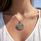 Argentium Sliver Royal Lace Shell Pendant