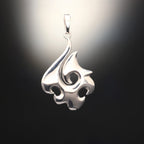 Sculpted Argentium Tribal Hook Pendant