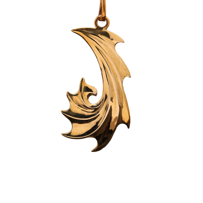 The Tribal Flame Bronze Hook Pendant