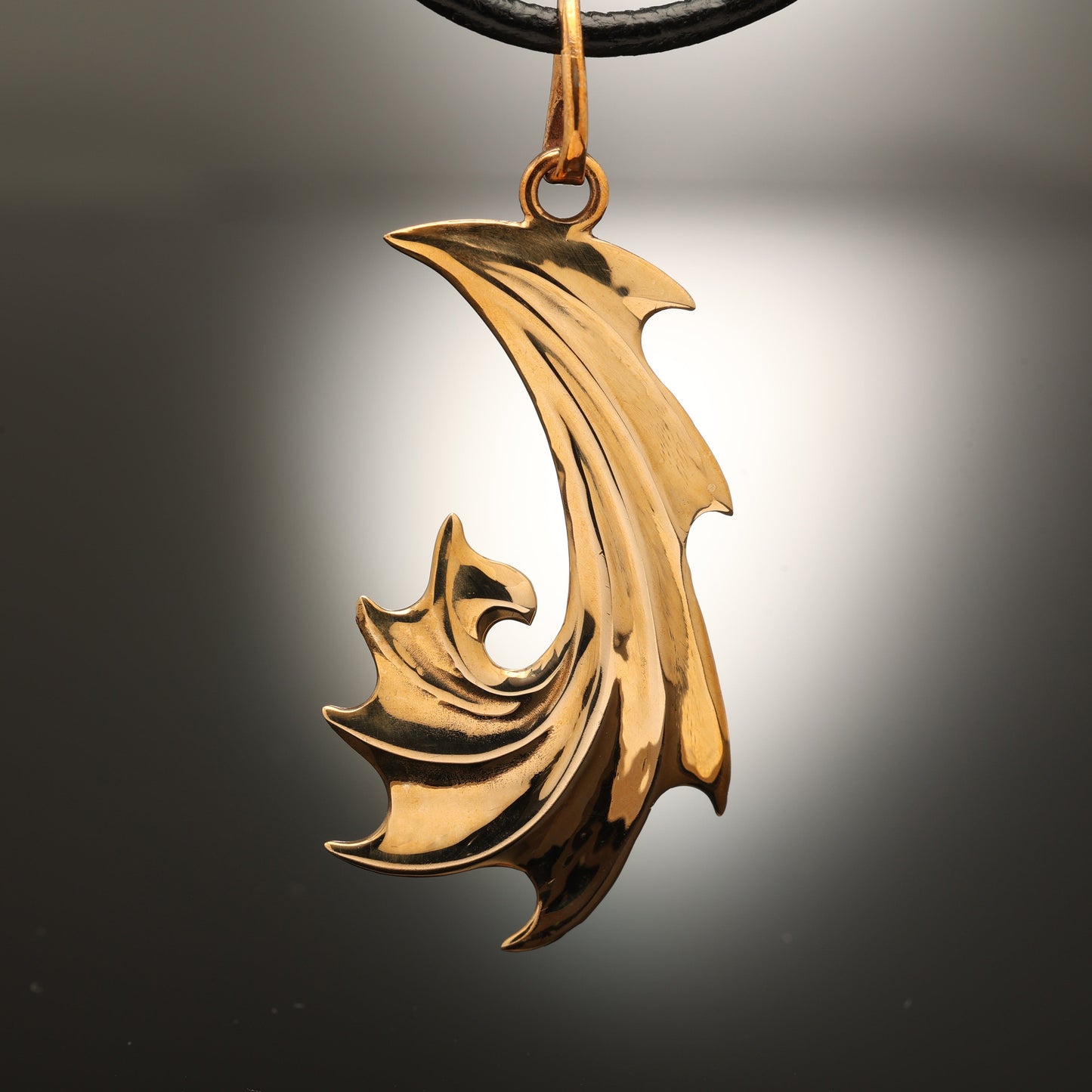 The Tribal Flame Bronze Hook Pendant