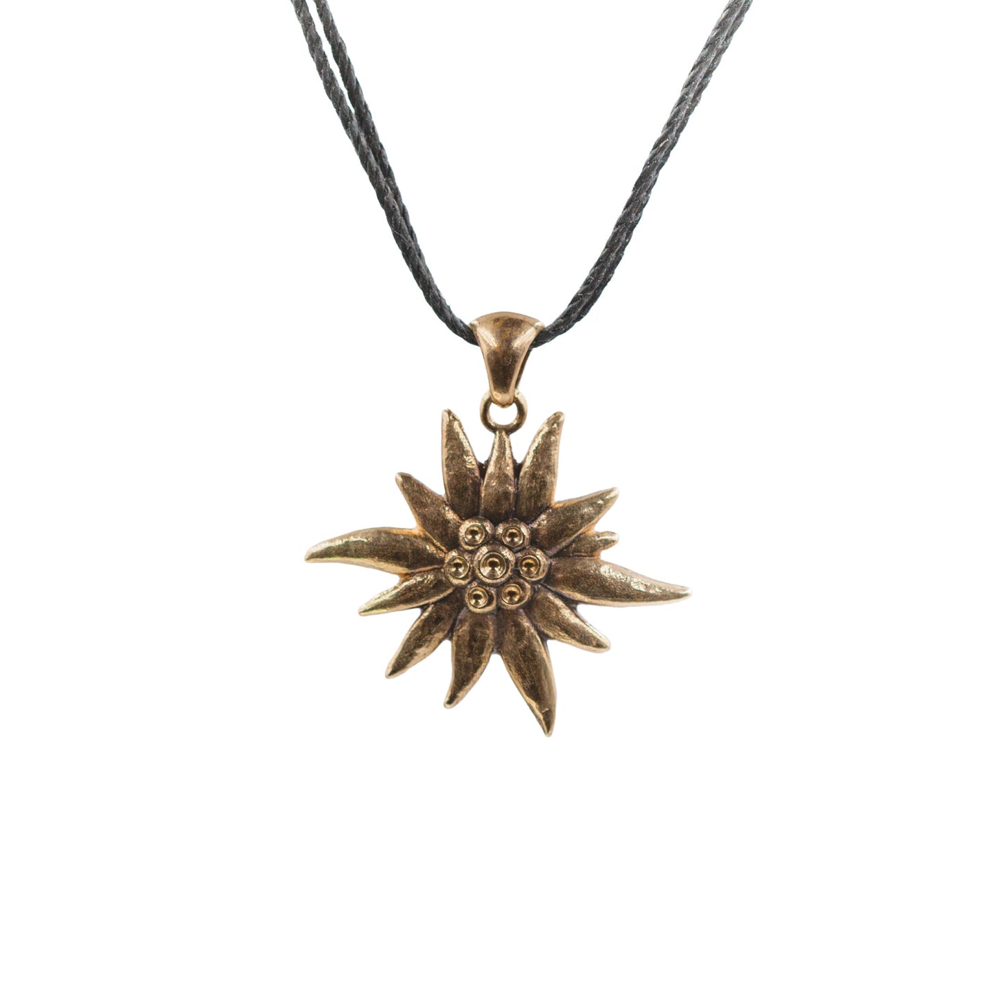 The Alpine Star: Solid Bronze Edelweiss Pendant