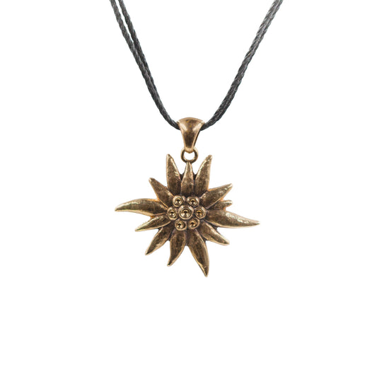 The Alpine Star: Solid Bronze Edelweiss Pendant