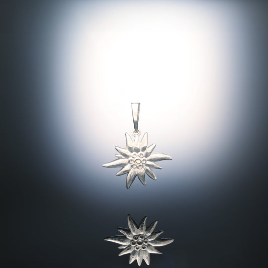 The Alpine Star: Solid Bronze Edelweiss Pendant