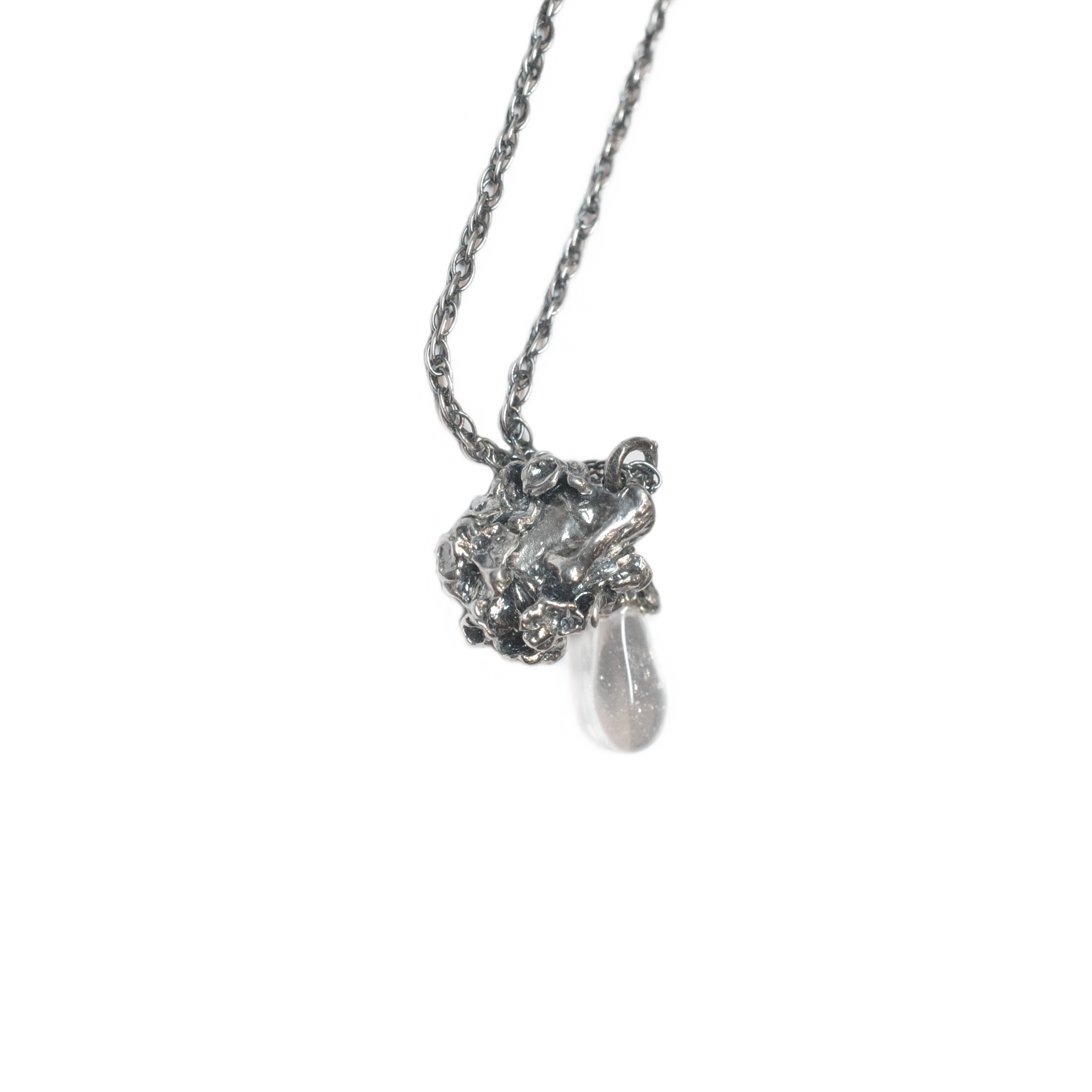 Face with Raw Diamond Necklace