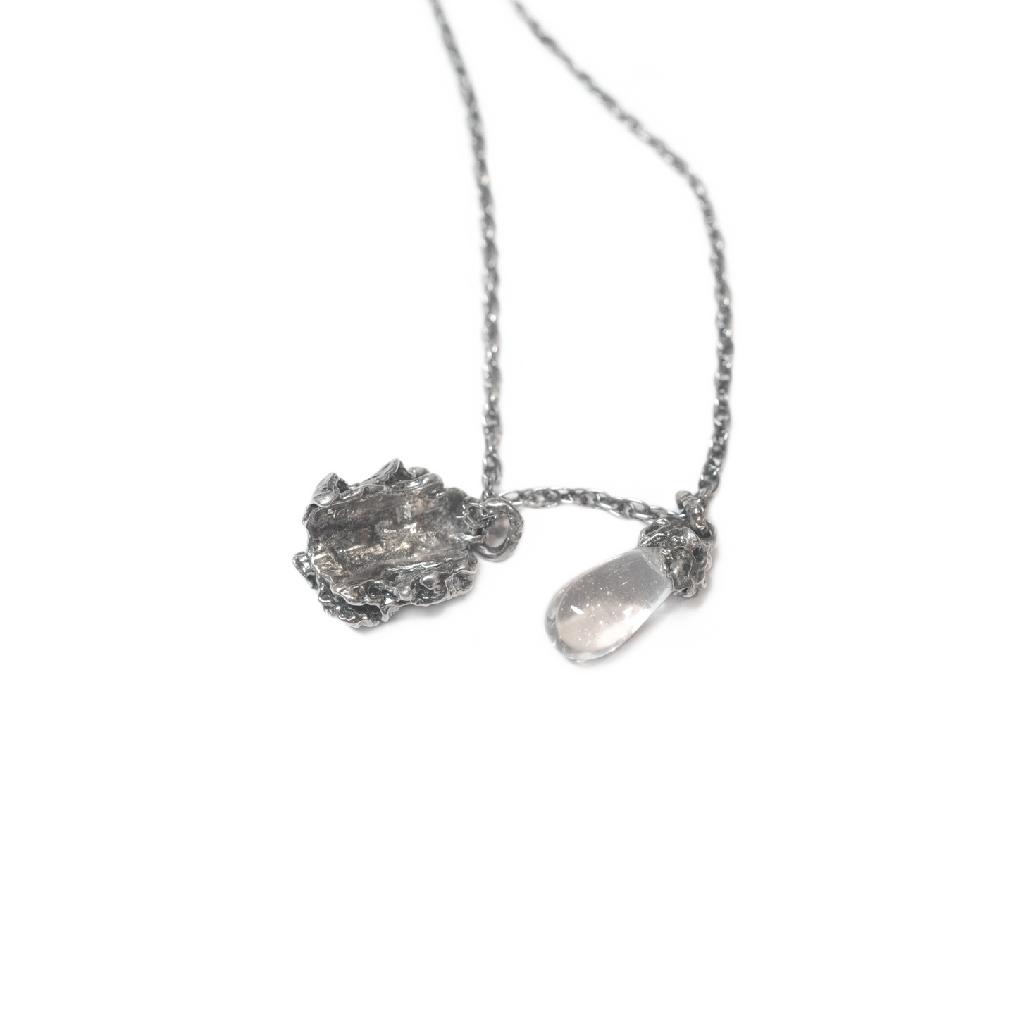 Face with Raw Diamond Necklace