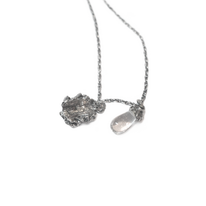 Face with Raw Diamond Necklace