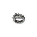 Asteroid Belt, 2 Layers 925 Sliver Ring with Zircon
