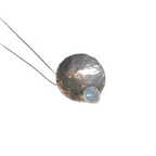 Lotus with Blue Lace Agate Pendant