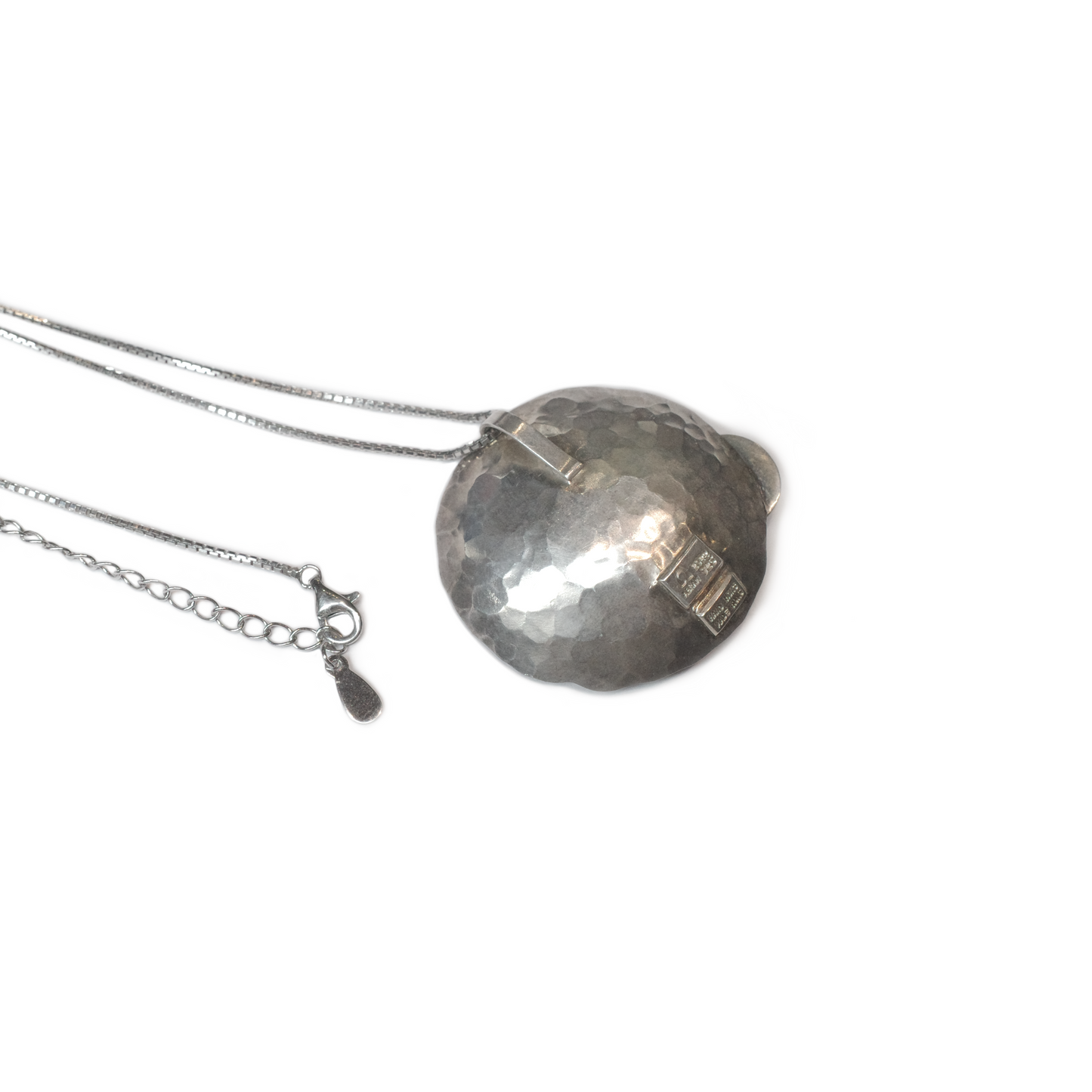 Lotus with Blue Lace Agate Pendant