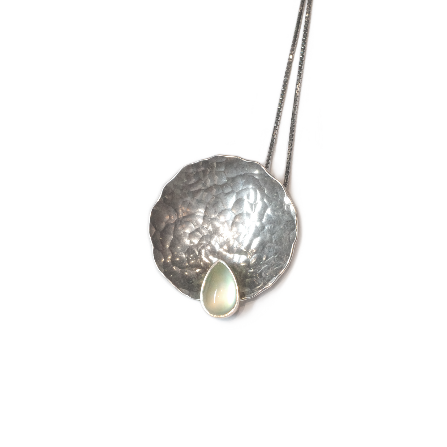 Lotus with Prehnite Pendant